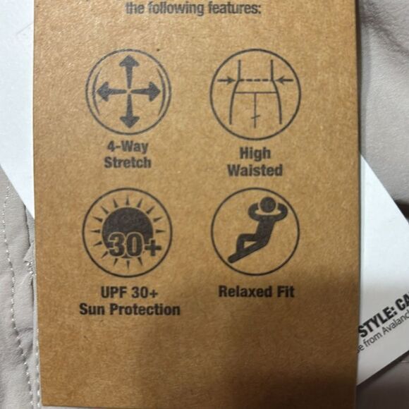 Avalanche Size Small High waisted outdoor athletic shorts tan - Picture 11 of 11